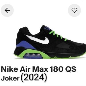 Nike Air Max 180 QS Joker - White, Black, Purple Mens 11.5 Brand New
